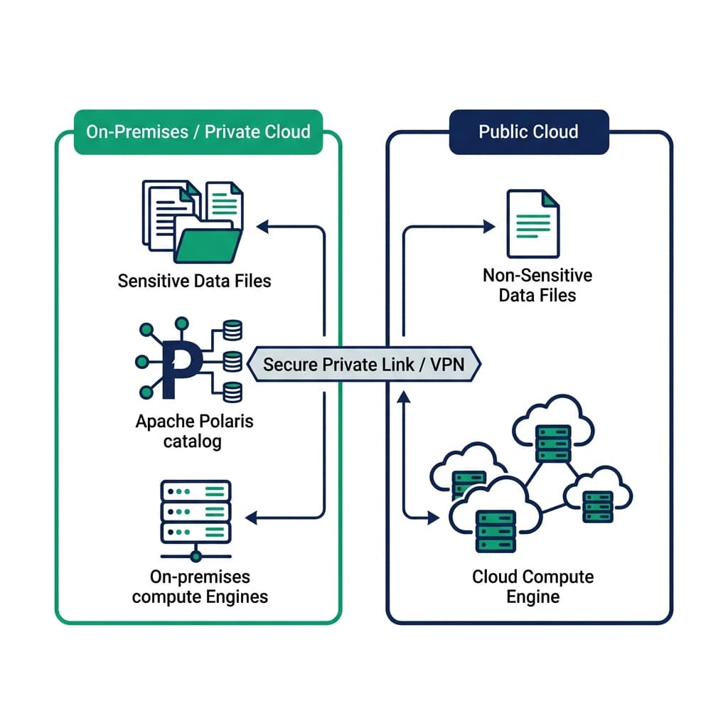 Apache Iceberg hybrid cloud architecture for regulated markets